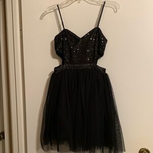 Forever 21 Black Sequin Prom Dress